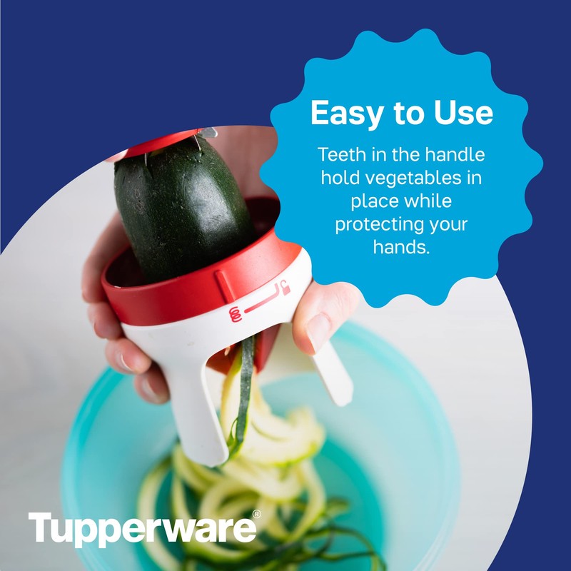 TUPPERWARE Brand Handy Spiralizer - Turns Vegetables into Veggie Spaghetti