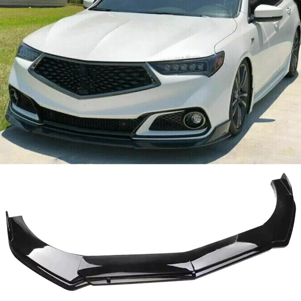 Unbranded For Acura TLX 2015-2023 Gloss Black Front Bumper Lip