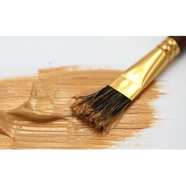 Paintersisters® Bristle Brushes Set of 5 Dark Natural Bristles Size 2-18 Ideal for Oil Paints and Acrylic Paints Brush Painting Brush Art Supplies