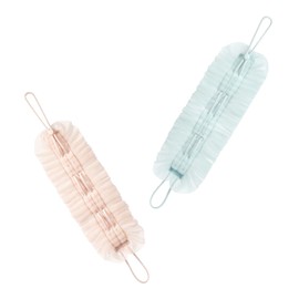 HSUYUN 2 Stück Badeschwämme, 2-in-1 Duschschwamm Körper, Netz-Peeling Schwamm, Waschschwamm mit Kordelzug, für Aufschäumen und Rückenreiben Beim Duschen