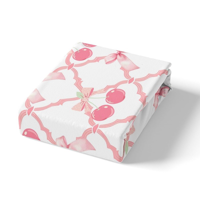 Juego de sábanas con lazo cerezo para decoración del hogar,