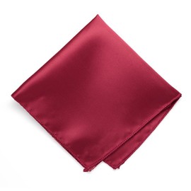 tiemart Solid Color Crimson Red Pocket Squares for Men for Suits and Perfect for Wedding Parties Measures 12 x 12 inch / 30 x 30 cm