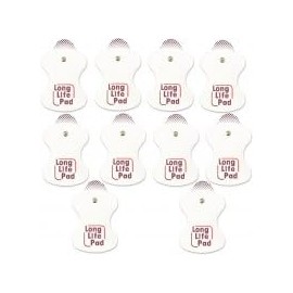 Homirty Electrode Pads Set of 10 Electrode Replacement Set, Pads with 3.5 mm Push Button Connection, Device Electrodes Push Button Reusable Electrode Pads with Non-Irritating Design