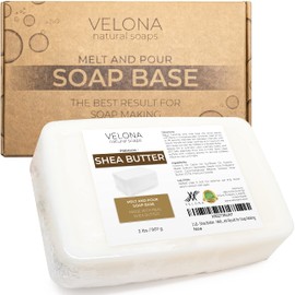velona 2 LB - Shea Butter - Melt and Pour Soap Base SLS/SLES free | Natural Bars for The Best Result for Soap-Making