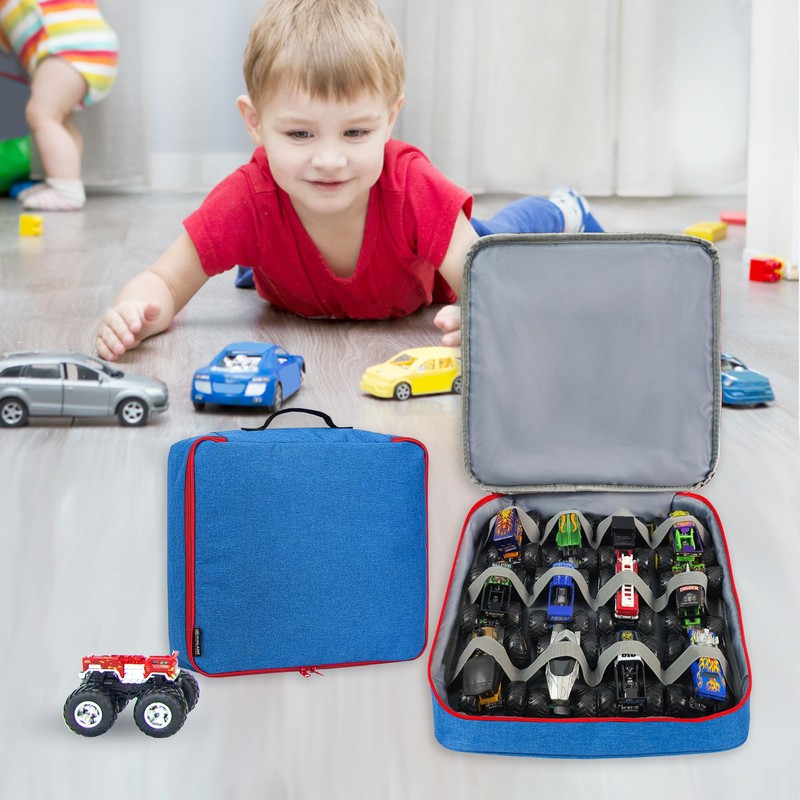 KISLANE Carrying Case for 12 Monster Jam Toy Trucks, Kids