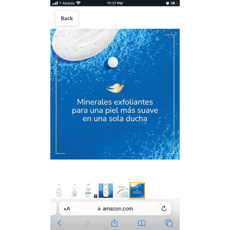 Dove Gentle Scrub Exfoliating Minerals Body Wash [6 Pack] 16.9OZ