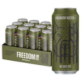 NO DAYS OFF Premium Water+ | Limited FREEDOM Edition (16oz Still (Pack of 12))