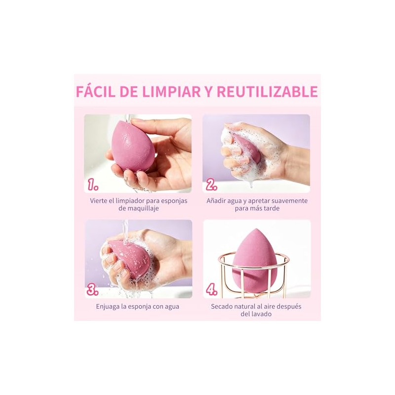 Set de 21 Esponja Maquillaje, Beauty Blenders, para Juego de