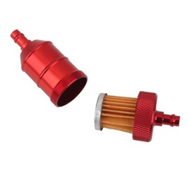 Aluminum Inline Fuel Gas Petrol Filter 1/4 6mm For Motorcycle Bike Quad