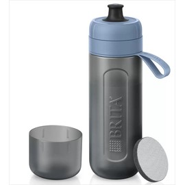 Brita Active Bottle Water Filter with 3 Micro Disk Cartridges, Dark Blue