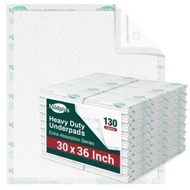MILDPLUS Heavy Duty Underpads 30"X36", 25 Count, Ultra Absorbent Chucks Pads 130 Grams Disposable Bed Pads with Strength Cloth Backing Incontinence Pads for Adults, Kids or Pets