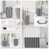 IMAVO Grey Bathroom Set,22Pcs Bathroom Accessories Set with Shower Curtain,Trash