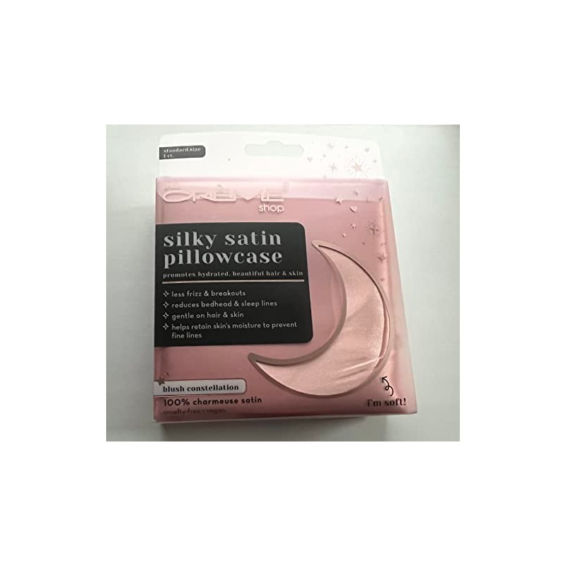 Silky Satin Pillowcase - 100% Charmeuse Satin Blush Constellation