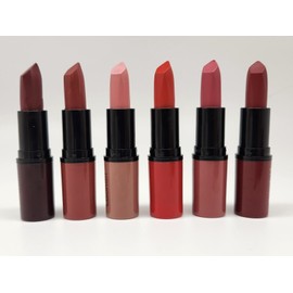 Color Fish 6 PC Silk Matte Lipstick in Popular Colors Red Purple Wine Beige Pink Orange