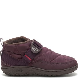 Chaco Ramble Puff Kids Ankle Boot, Plum, 2 US Unisex Big