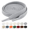 Stepace 2 Pairs 2/5" Flat Shoe Laces for Sneakers, Soft