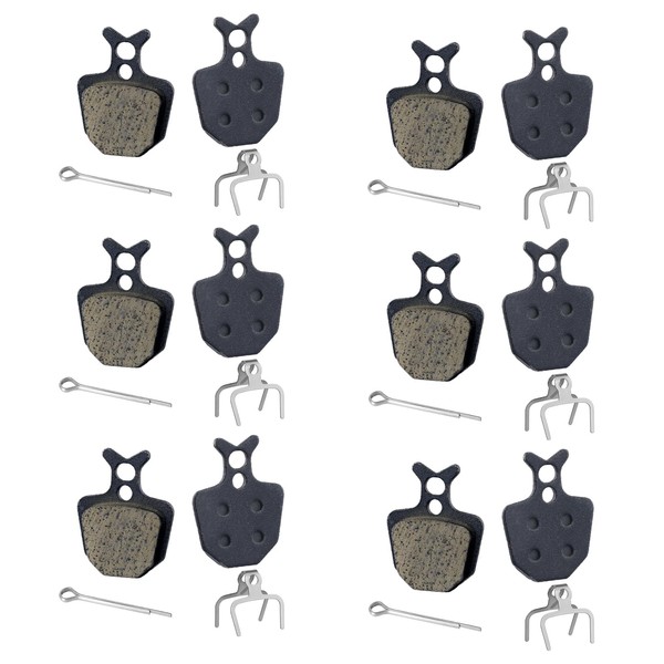6 Pairs Bike Brake Pads, High-Performance Mountain Bike Disc Brake