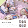 zalati Easter Bunny Tin Box, 6 Pieces Egg Shaped Candy