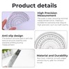 3 Pieces Protractor Set,Angle Measurement Tool,Plastic Protractors Maths Geometry Drafting