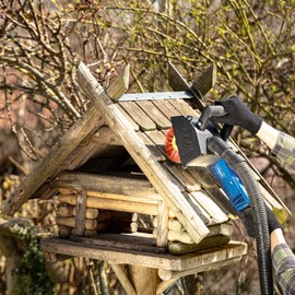 Scheppach Nylon brush for satin machine MRS1300 renovation sander, 100 mm width, 120 mm diameter, sanding roller suitable for wood, stone and metal surfaces, for degreasing, cleaning and scouring