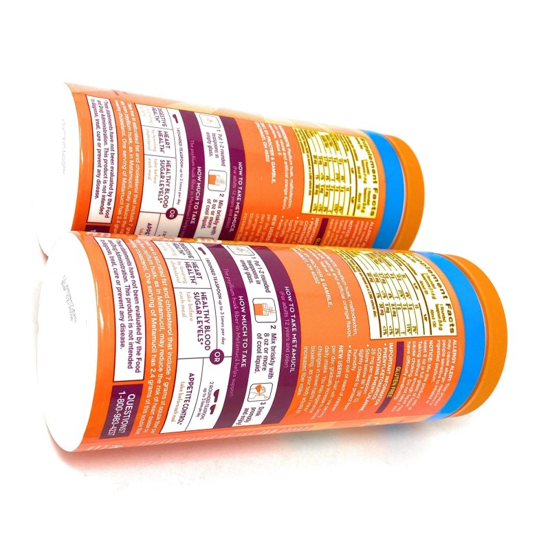 Metamucil Sugar Free Fiber Supplement, Orange Smooth 260 Servings