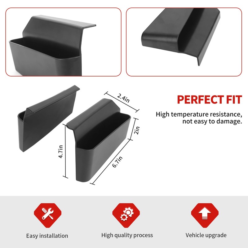 Jimen for Challenger Shifter Storage Box, 2PCS Center Console Gear