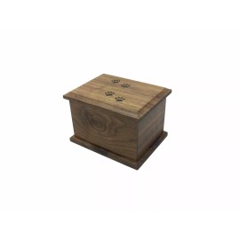 Unbranded Walnut Cat Prints Urn