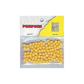 Nellie Snellen Choice Mini Pom Poms Pack of 100 3 mm Daffodil
