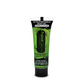 PaintGlow, Neon UV Glitter Face & Body Gels, Mint Green, 14ml