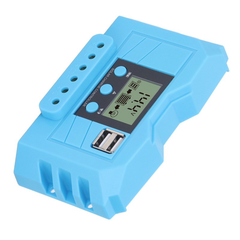 Solar Charge Controller LCD Display 12V 24V Dual USB Port