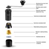 NewlukPro M7 Pro Manual Coffee Grinder,Titanium Coating Conical Burr,Hand Coffee