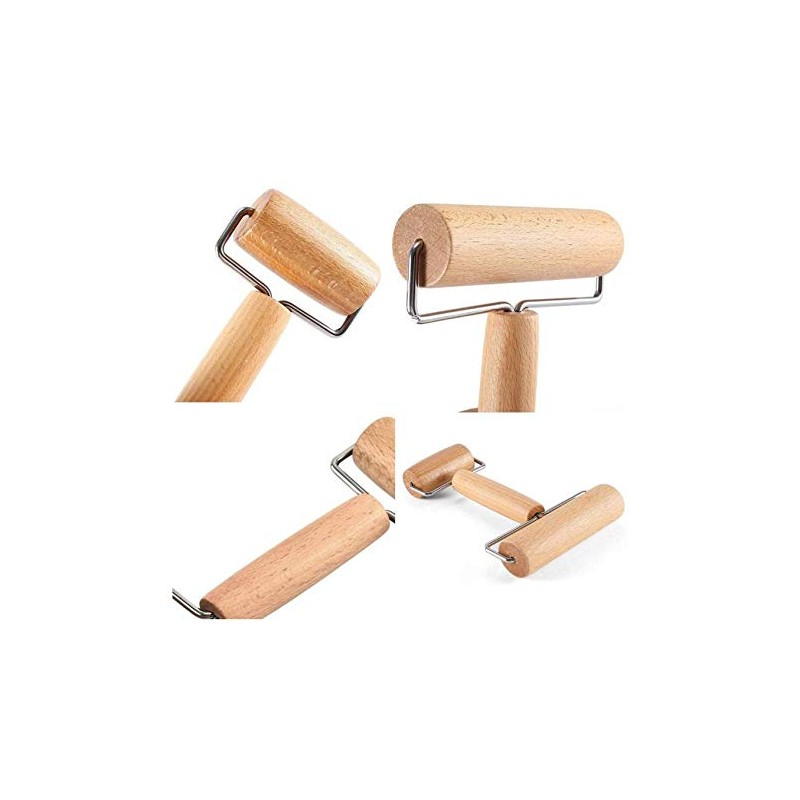 TIJAR Roller Pizza Baking Roller Wood Wooden Roller Home Non