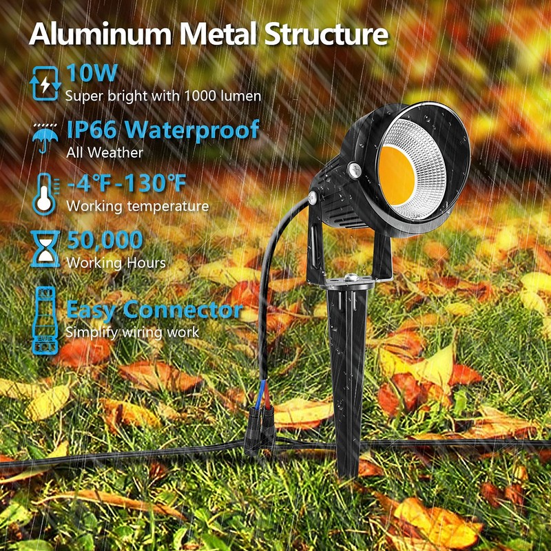 ZUCKEO 10W Low Voltage Landscape Lights LED Landscape Lighting with