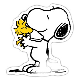 Spreadshirt Peanuts Snoopy And Woodstock Best Friends Stickers, Max. 10 x 10 cm, 10 x 10 cm, Glossy White