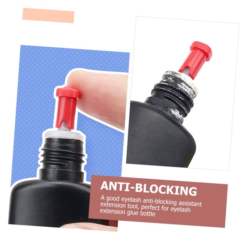 PACKOVE 100pcs Eyelash Glue Bottle Needles Blocking Applicator for Lash