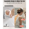 30X/1X Wall Mounted Lighted Makeup Mirror, 8'' Double Sided Rechargeable