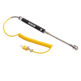 K Type Thermocouple Heat Resistant Steel Thermocouple Sensor with Insulated Handle High Accuracy Rapid Response for Temperature TestingStraight Shank Surface Thermocouple
