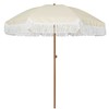 AMMSUN 7ft Patio Umbrella with Fringe Outdoor Tassel Umbrella UPF50+