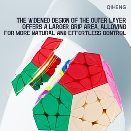 XMDCuber QY Toys QiHeng V2 M Megaminx 3 x 3 Magnetic Dodecahedron Speed Cube, Pentagonal Magic Cube Dodecahedron Magnetic