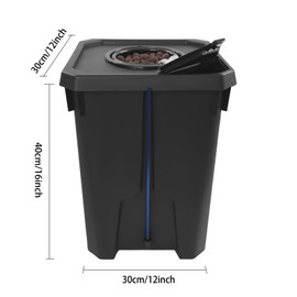 WUSILILU Hydroponics Grow System with Top Drip Kit, 7.13 Gal Hydroponics Growing System Kit, with Air Pump, Clay Pebbles, Culture Bucket System, Recirculating Drip Garden System (2)
