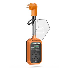 EyGde RV Surge Protector 15 Amp to 30 Amp Waterproof, RV Circuit Analyzer with with Full Electrical Protection, Power 15Amp to 30Amp Plug Adapter Protectors for Camper Travel Trailer Accessories