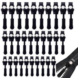 XURJUMI Zip Repair Kit, 30 Pieces Replacement Zipper, Fix Zip Slider in 3 Sizes, for Bedding and Clothing, Universal Zip Repair