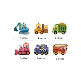 Mideer My First Puzzle - Children's Puzzles from 2 Years - Transport Puzzle Children (Busy Construction Site)