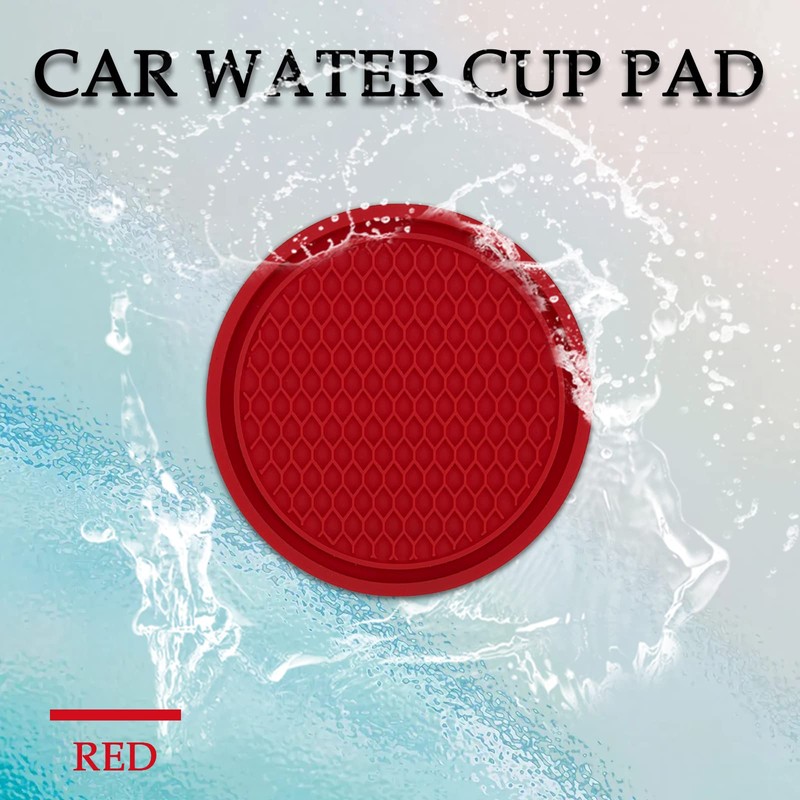Msyuusr 4PCS Car Cup Holder Coaster, Silicone Honeycomb Auto Anti