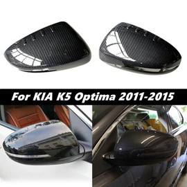 2Pcs/Set Rearview Side Mirror Cap Cover Replacement For KIA K5 Optima 2011 2012 2013 2014 2015 Carbon Fiber Black