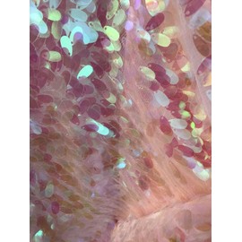 NEW CREATIONS FABRIC AND FOAM INC PINK IRIDESCENT 18MM TEARDROP-MERMA