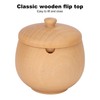 Sour Jujube Wood Condiment Jar Japanese Safe Dustproof Classic Flip