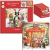 Tom Smith Giftmaker Pack 10 Square Christmas Cards 2 Festive