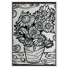 Colorvelvet Sunflowers Small Size Picture 21 X 29.7Cm-Made in Italy