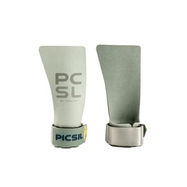 PICSIL Heron Hand Grips - Aramid Fibre Hand Guard, Use with or without Magnesia, WOD, Cross Training, Calisthenics, Fitness, Includes Case & Bandages (Fern, G)